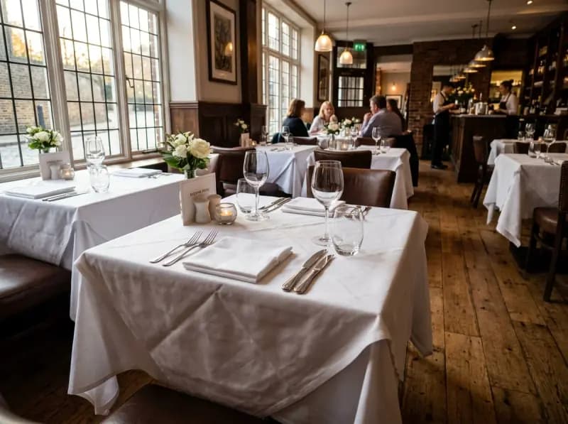 Crisp ironed commercial linen ready for hospitality delivery